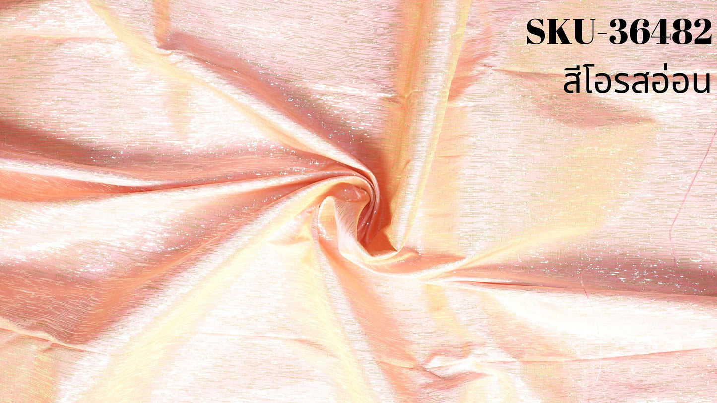 Thai Silk Plain Weave Inlaid Weave Orange (SKU-36482)