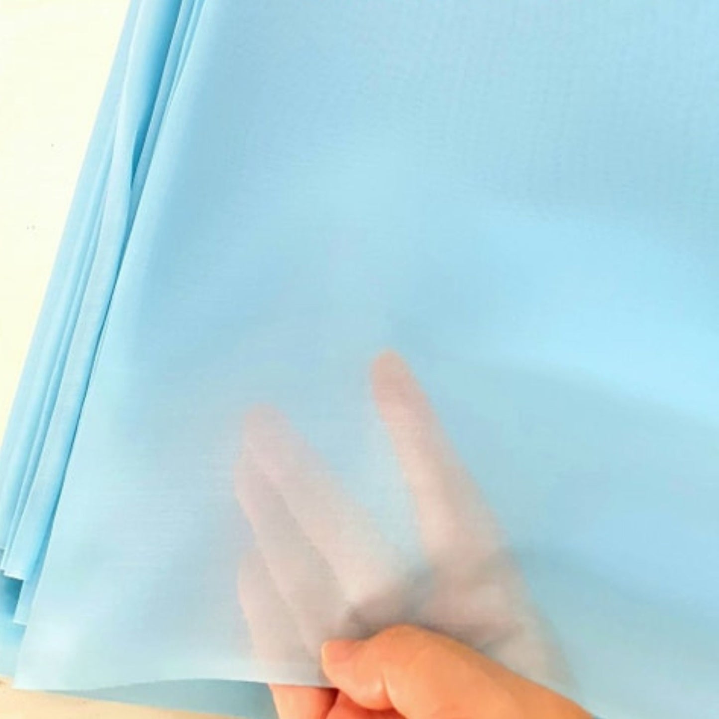 Thai Silk Organza / Sheer Silk Blue (SKU-44458)