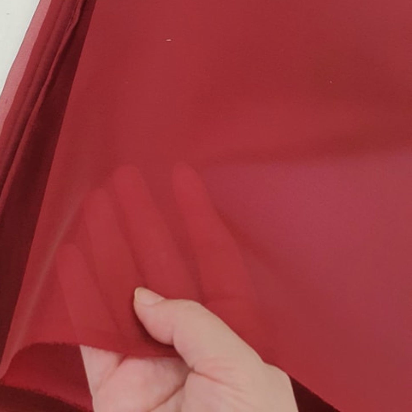 Thai Silk Organza / Sheer Silk Red (SKU-44493)