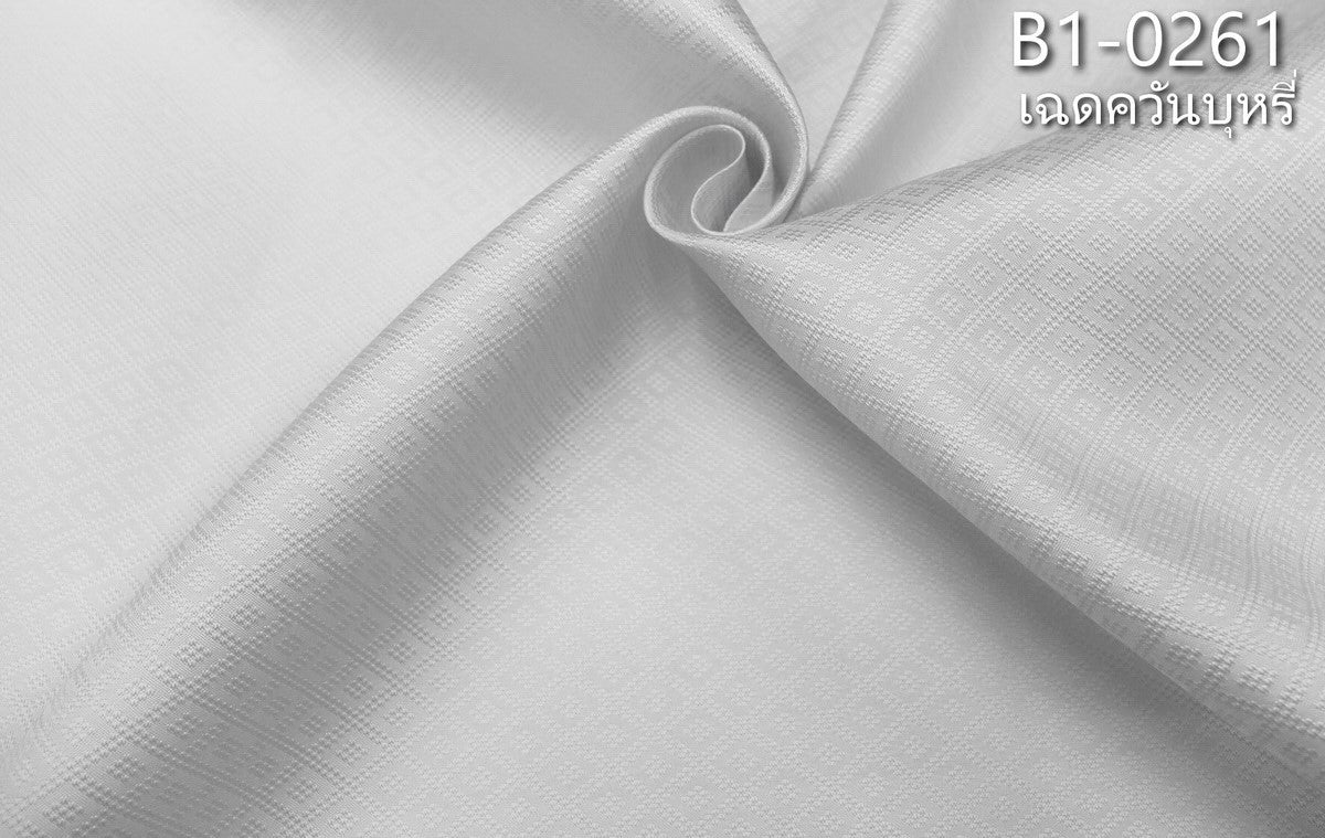 Thai Silk Plain Weave Brocade Gray (SKU-31316)