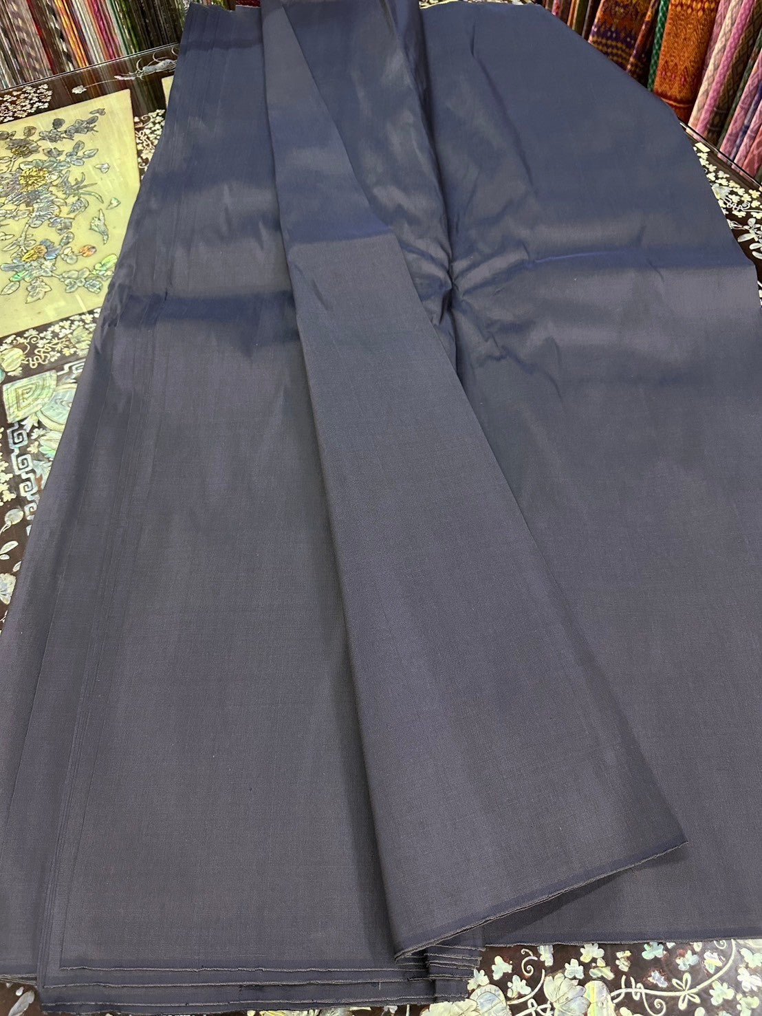 Thai Silk Plain Weave Black (SKU-35757)