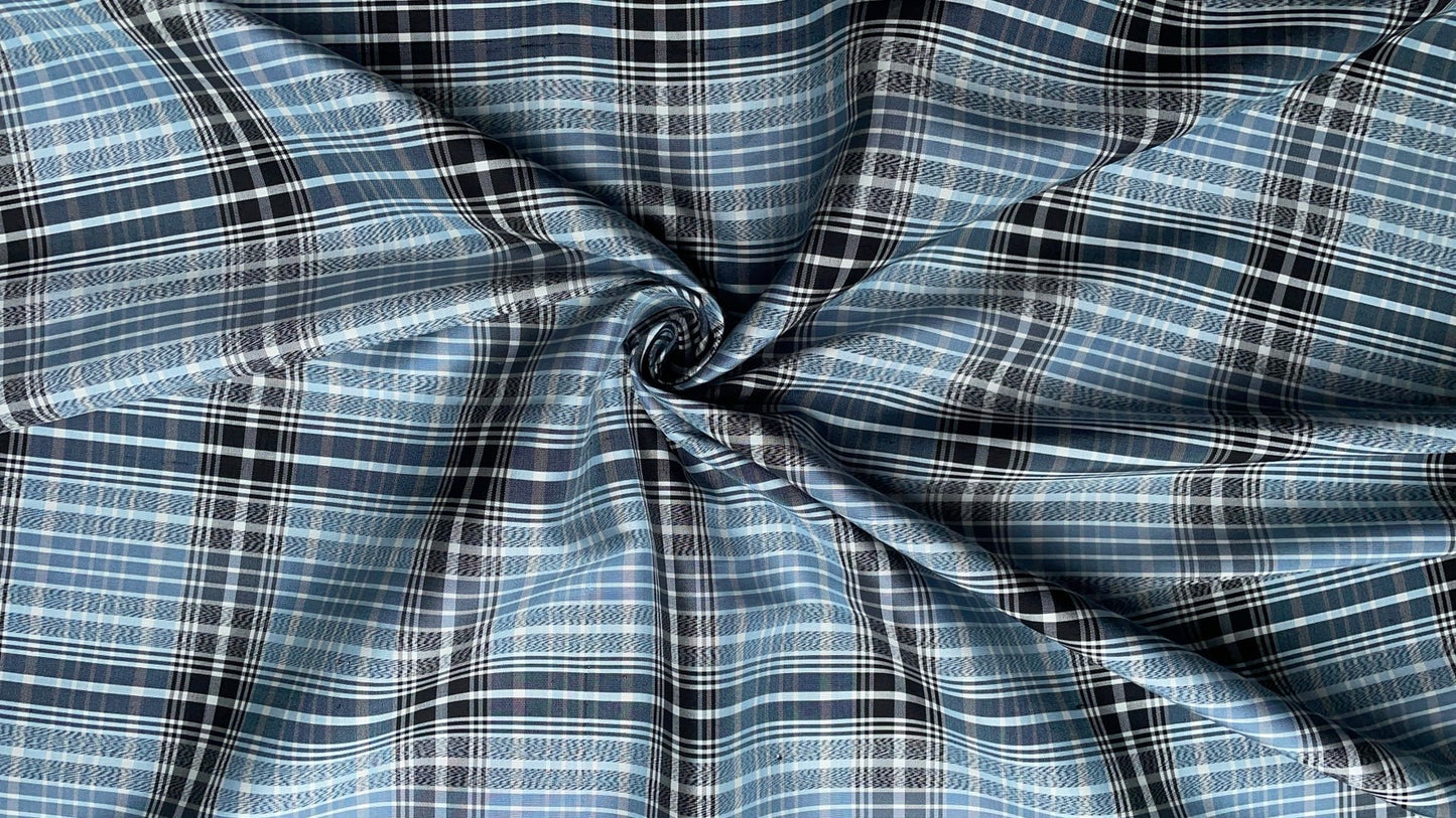 Thai Silk Checked / Plaid Weave Black (SKU-44339)