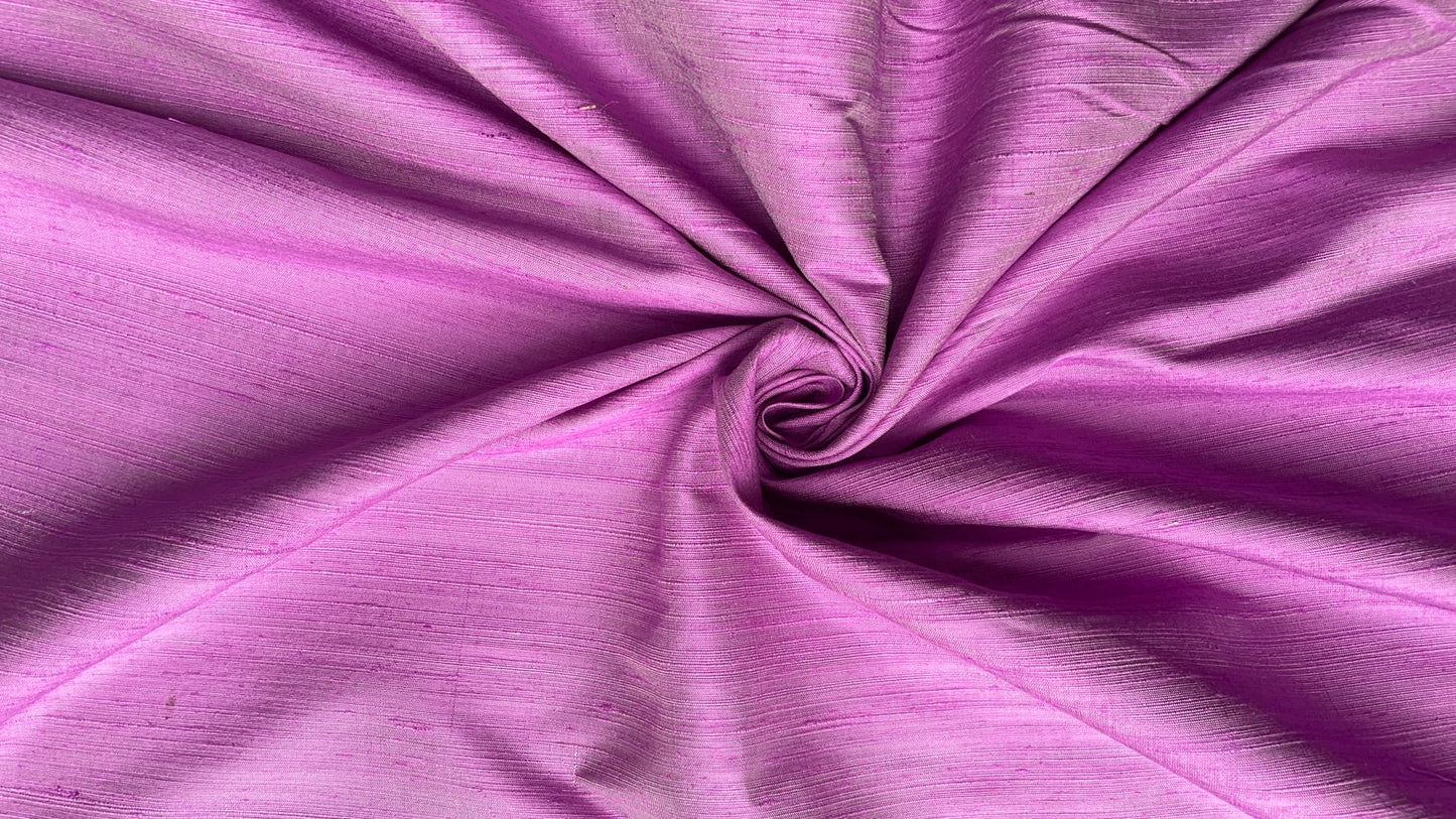 Thai Silk Plain Weave Coarse Handwoven Pink Coarse texture (SKU-44347)