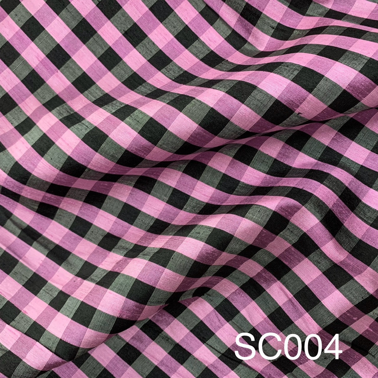 Thai Silk Checked / Plaid Weave Coarse texture (SKU-33401)