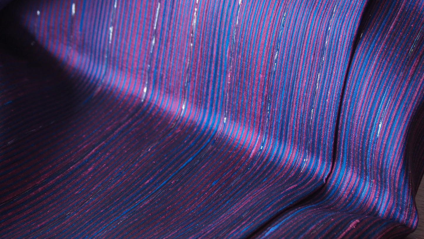 Thai Silk Striped Weave Blue (SKU-20816)
