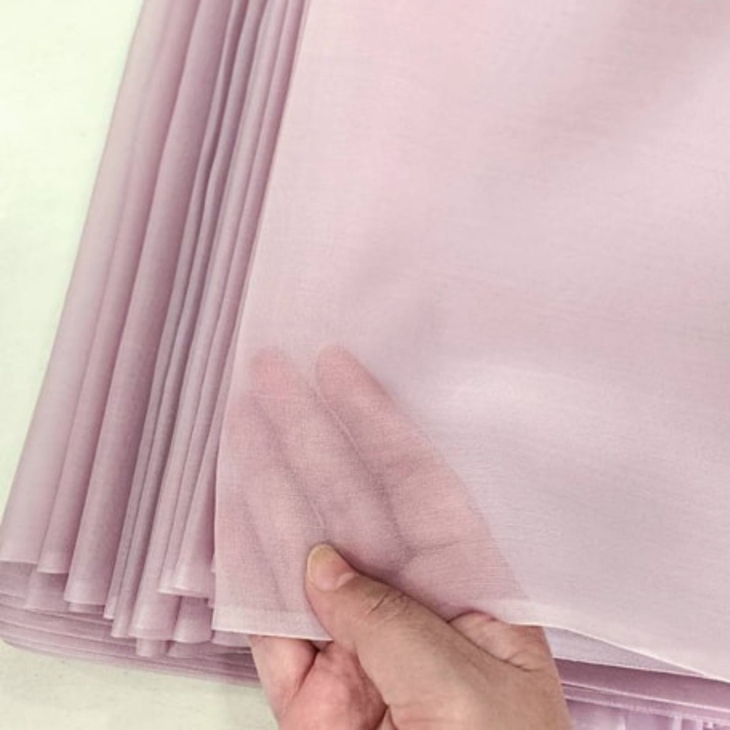 Thai Silk Organza / Sheer Silk Pink (SKU-44451)