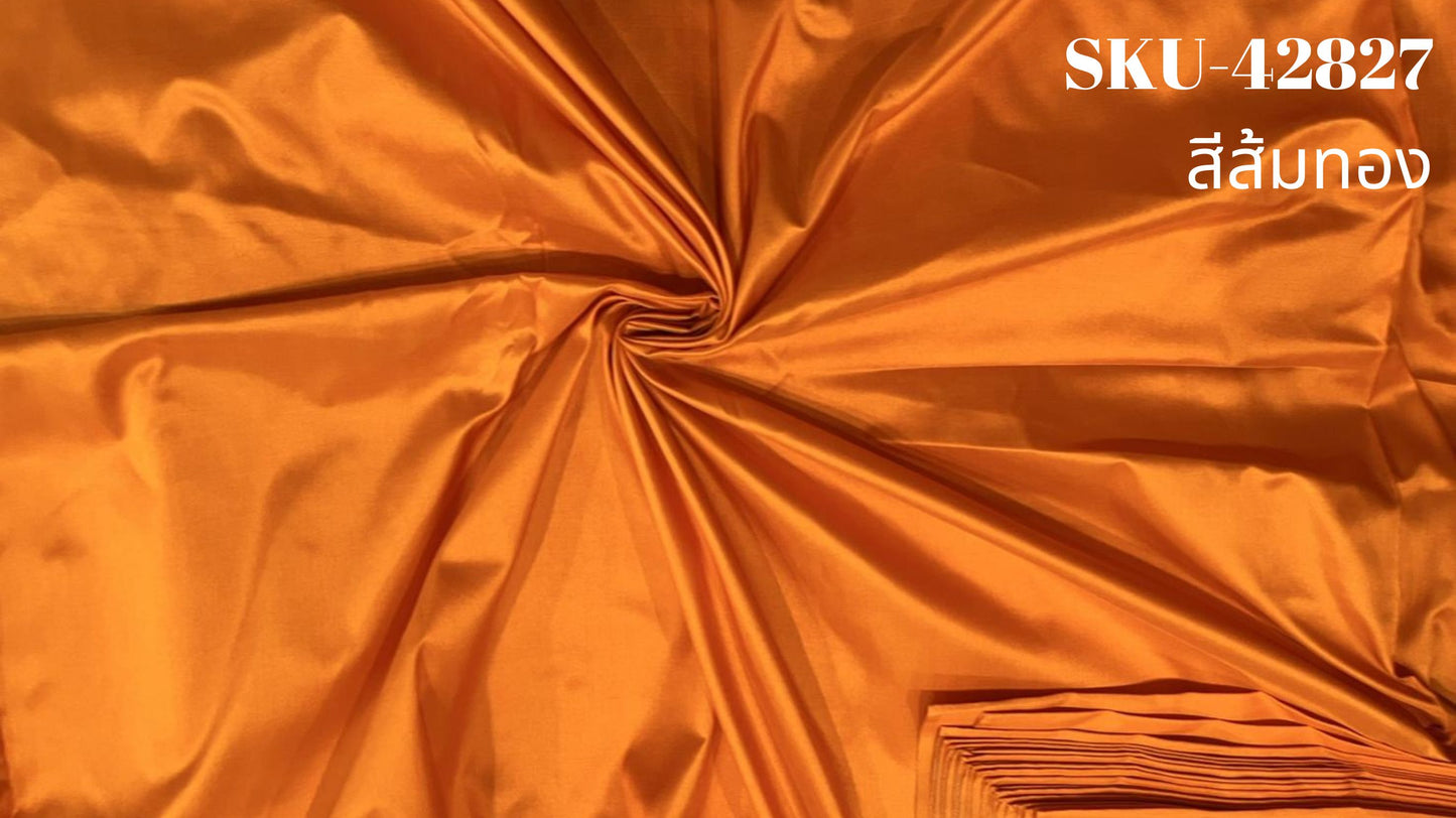 Thai Silk Plain Weave Orange (SKU-42827)