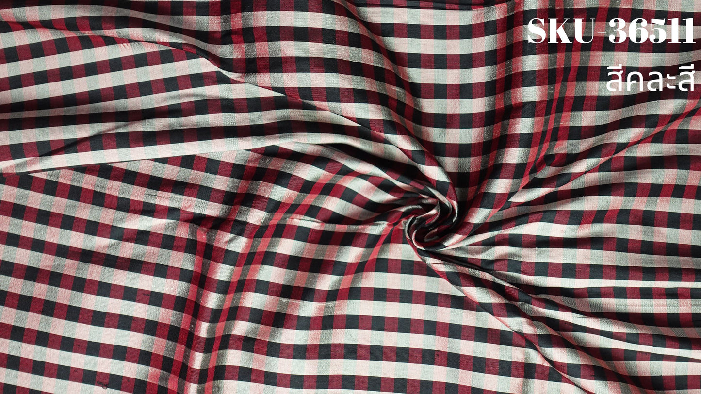 Thai Silk Checked / Plaid Weave (SKU-36511)