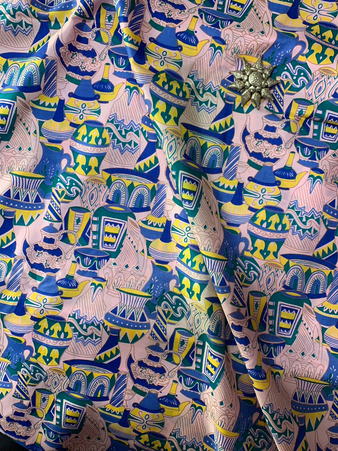 Thai Silk Printed Silk Pink (SKU-22574)