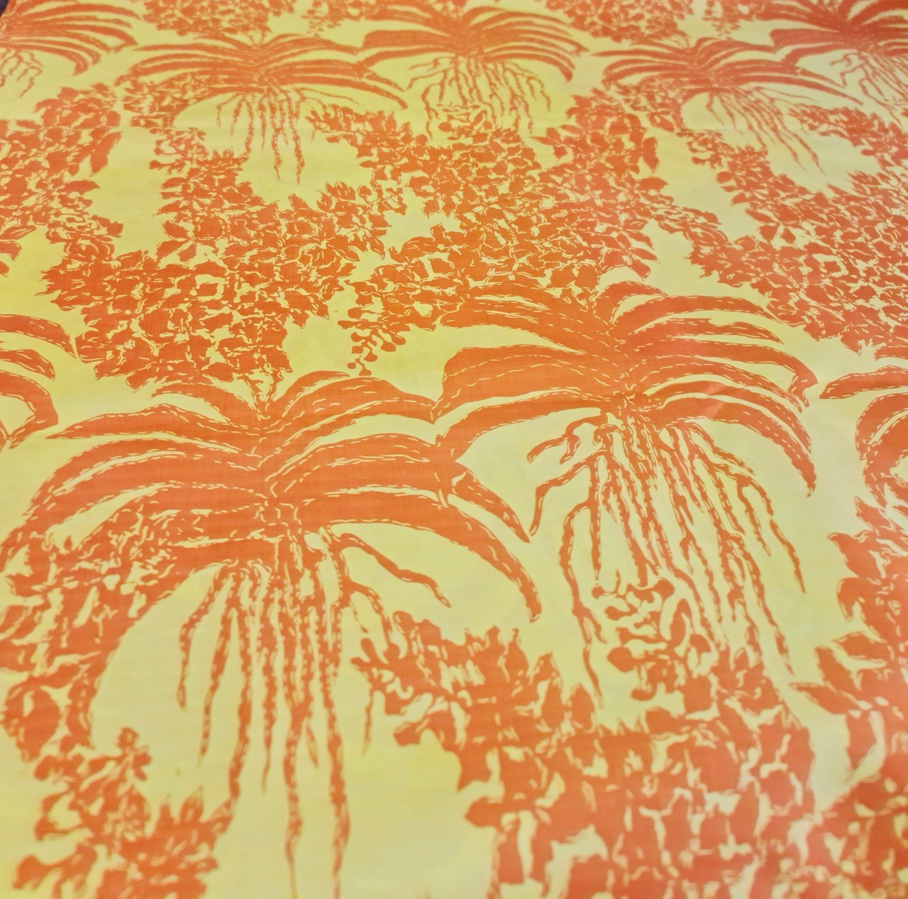 Thai Silk Printed Silk Yellow (SKU-42131)