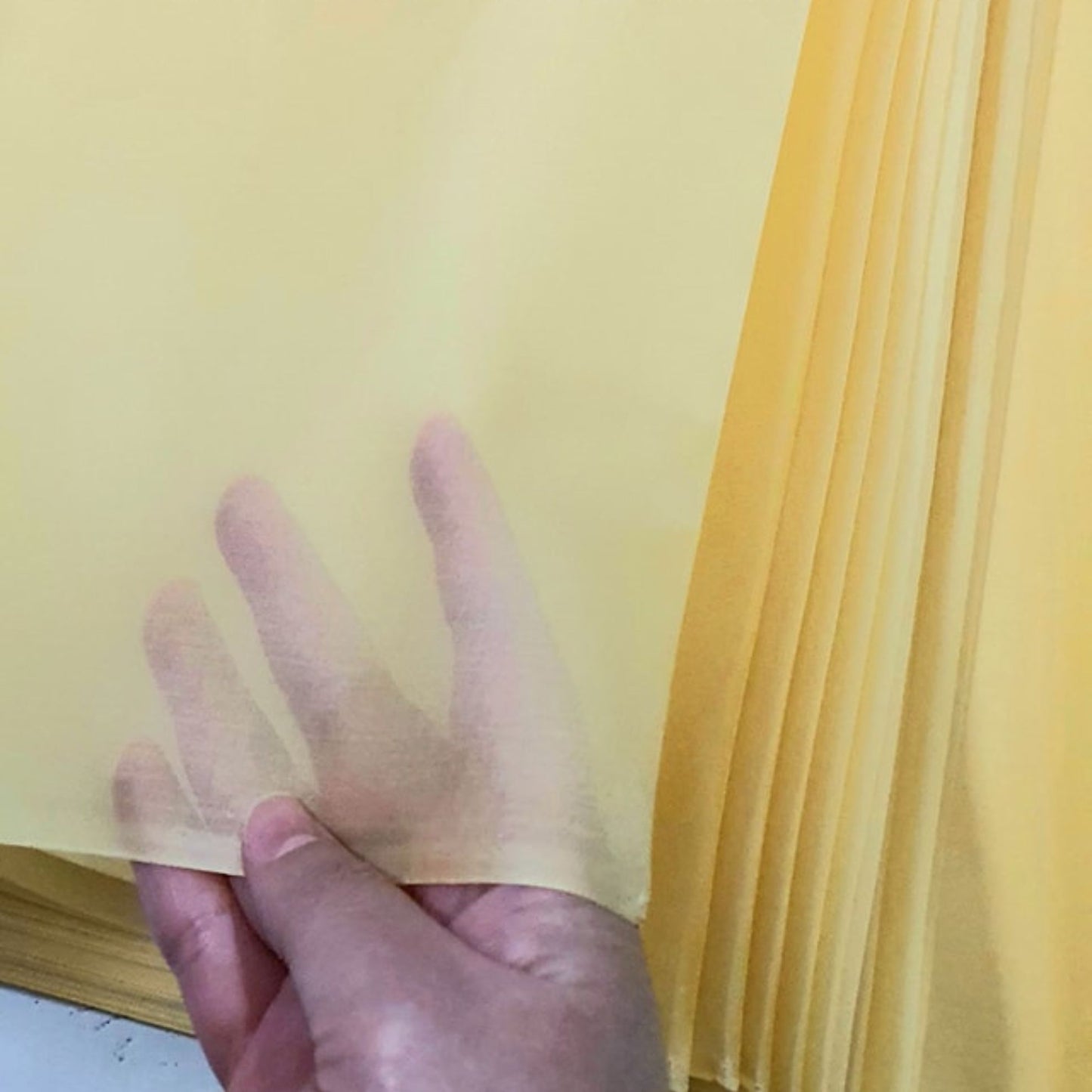 Thai Silk Organza / Sheer Silk Yellow (SKU-44431)