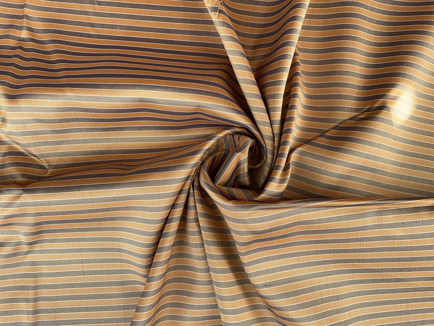 Thai Silk Striped Weave Brown (SKU-41566)