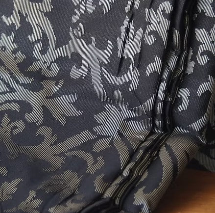 Thai Silk Spun Silk Black (SKU-38741)