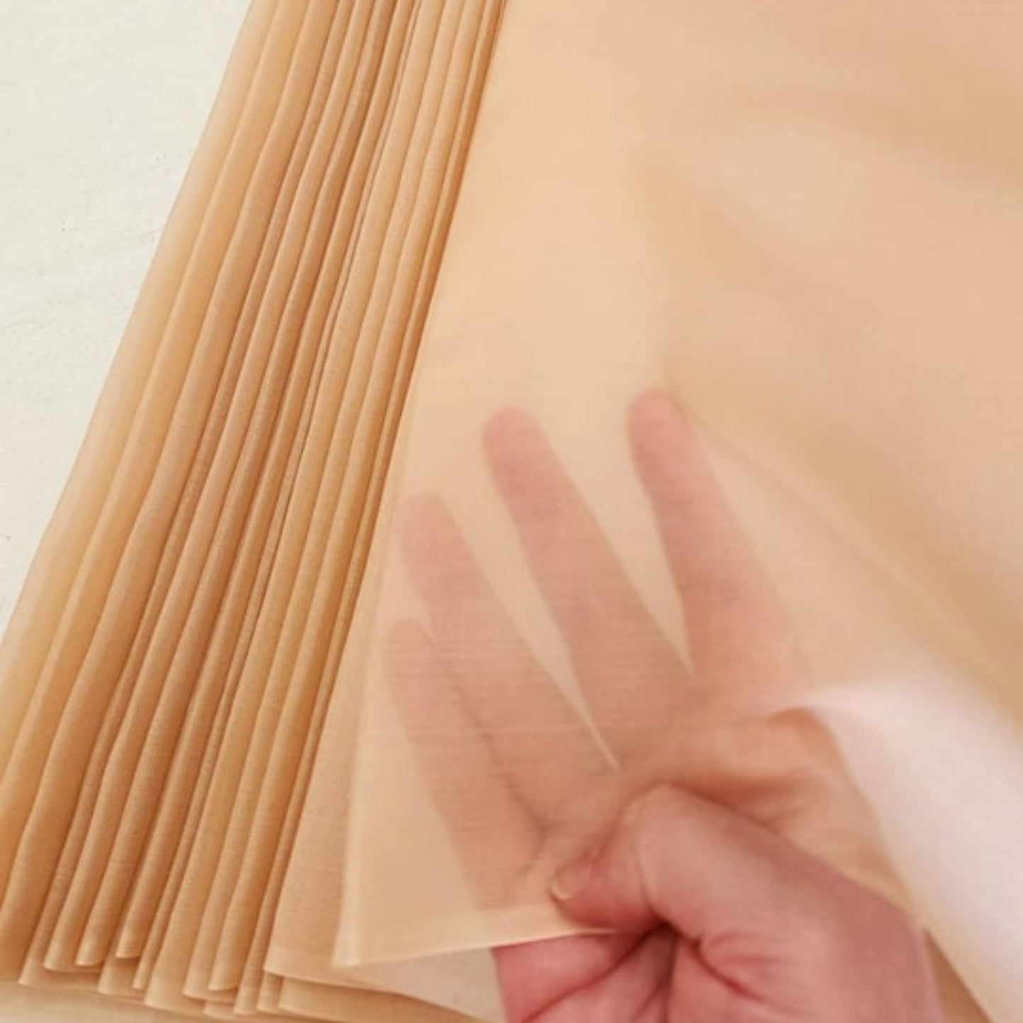 Thai Silk Organza / Sheer Silk Orange (SKU-44434)