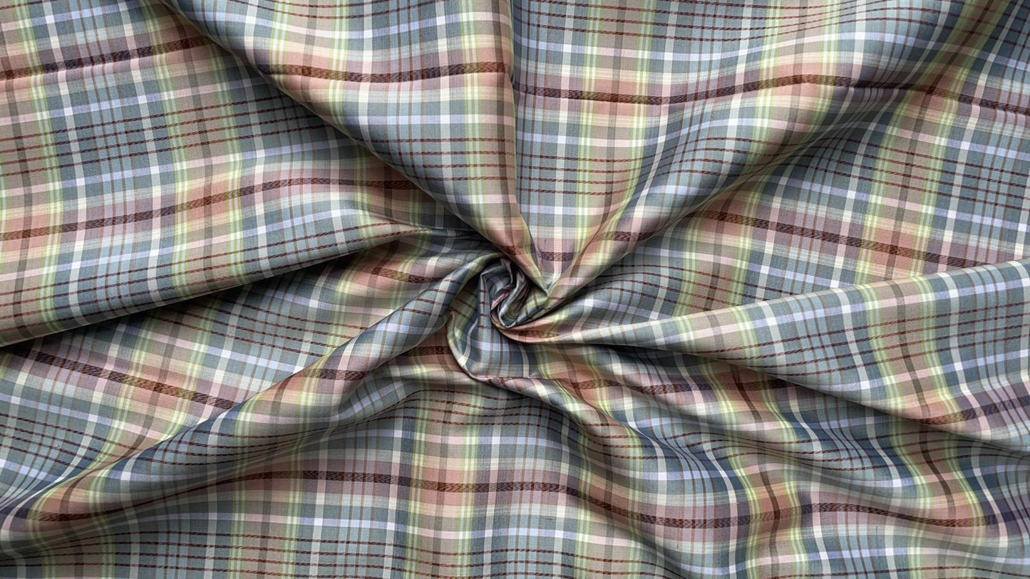 Thai Silk Checked / Plaid Weave Gray (SKU-44342)