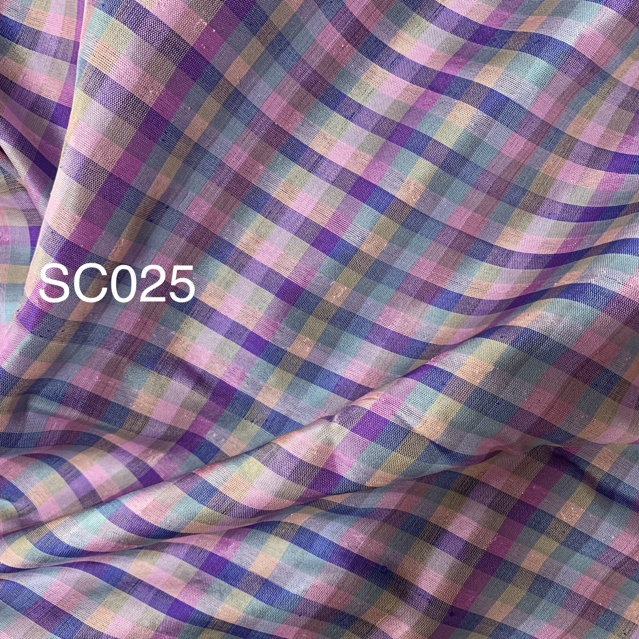 Thai Silk Checked / Plaid Weave Coarse texture (SKU-33420)