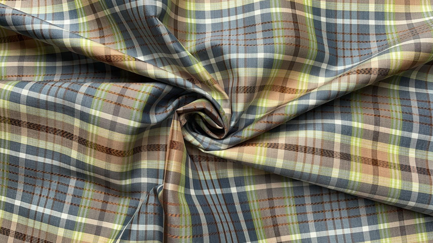 Thai Silk Checked / Plaid Weave Gray (SKU-44341)