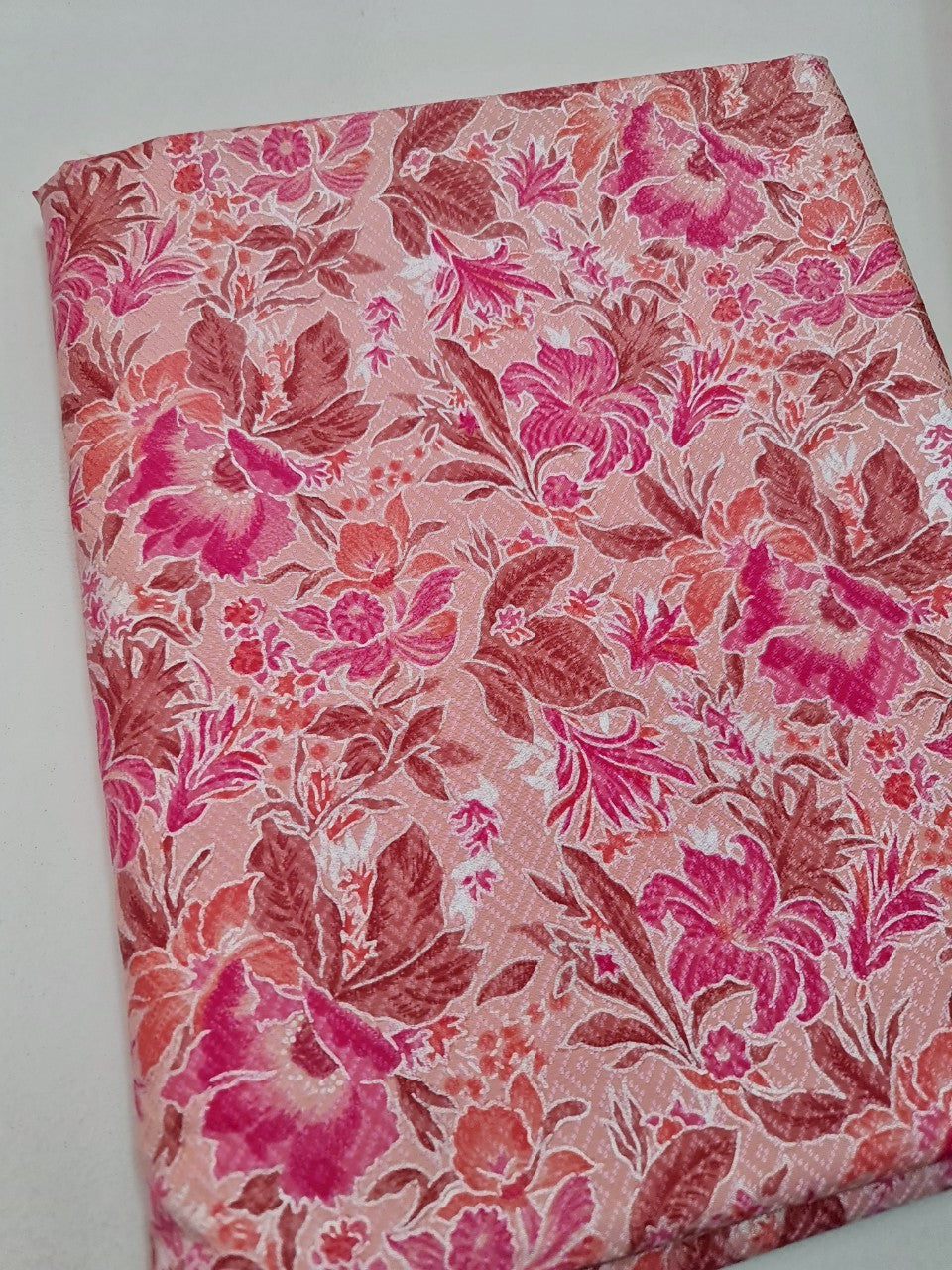 Thai Silk Printed Silk Pink (SKU-42158)