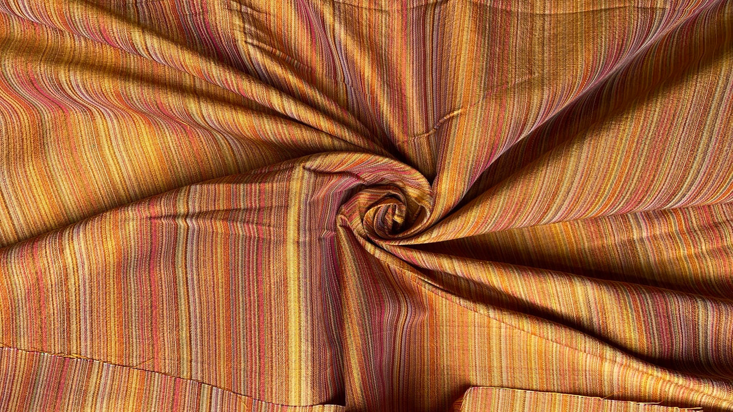 Thai Silk Striped Weave Orange (SKU-44343)