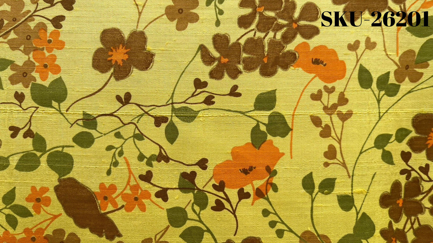 Thai Silk Printed Silk White Coarse texture (SKU-26201)