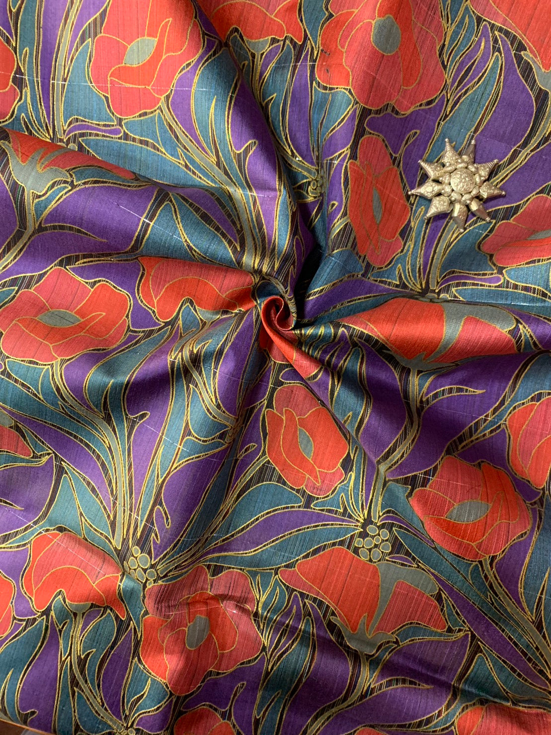 Thai Silk Printed Silk Coarse texture (SKU-22664)