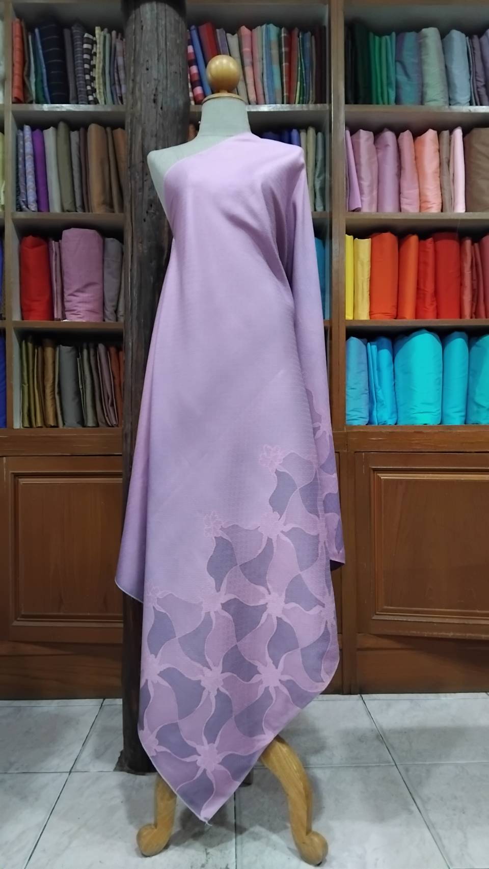 Thai Silk Batik Silk Purple (SKU-40159)