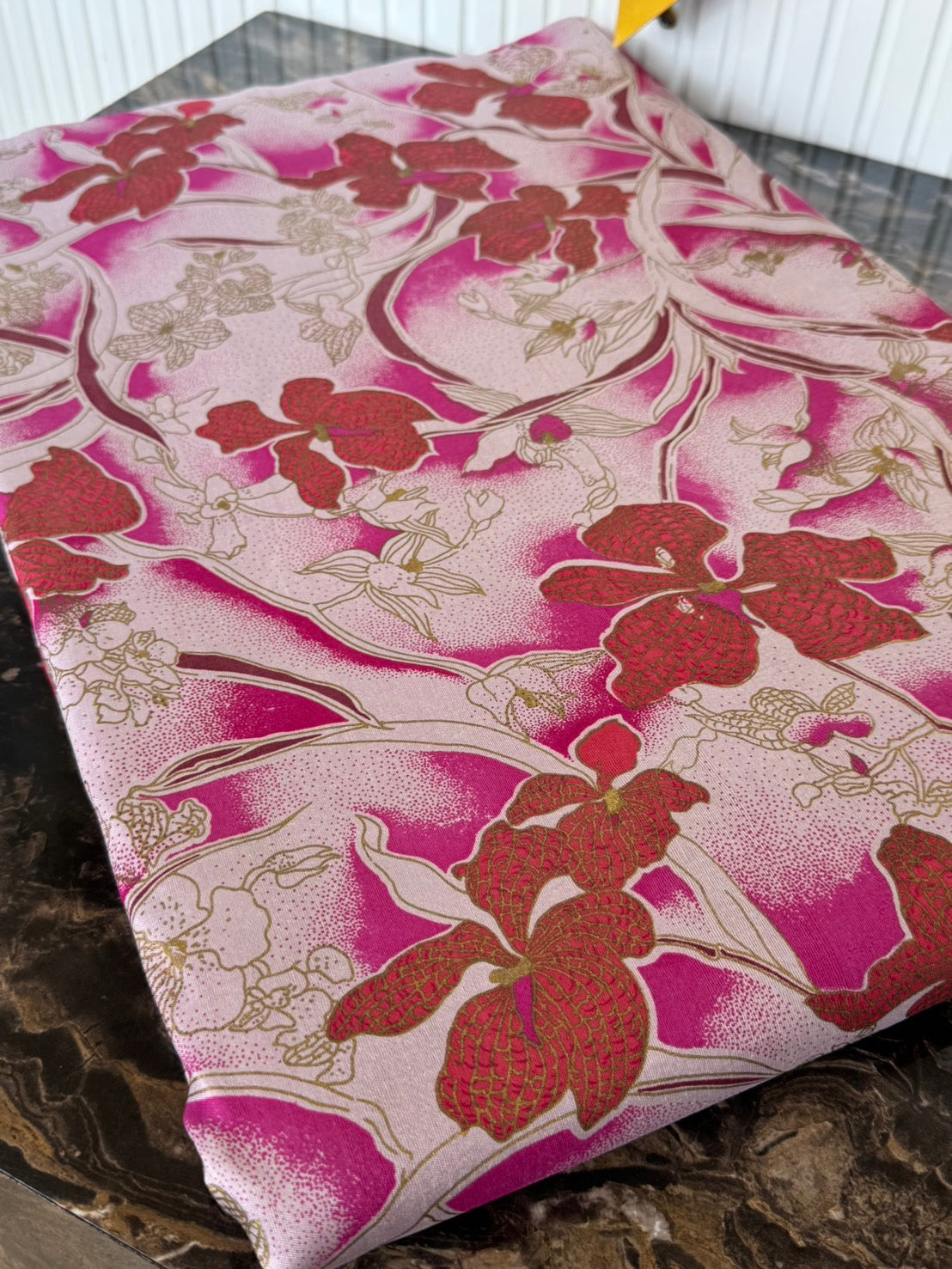 Thai Silk Printed Silk White Coarse texture (SKU-34789)