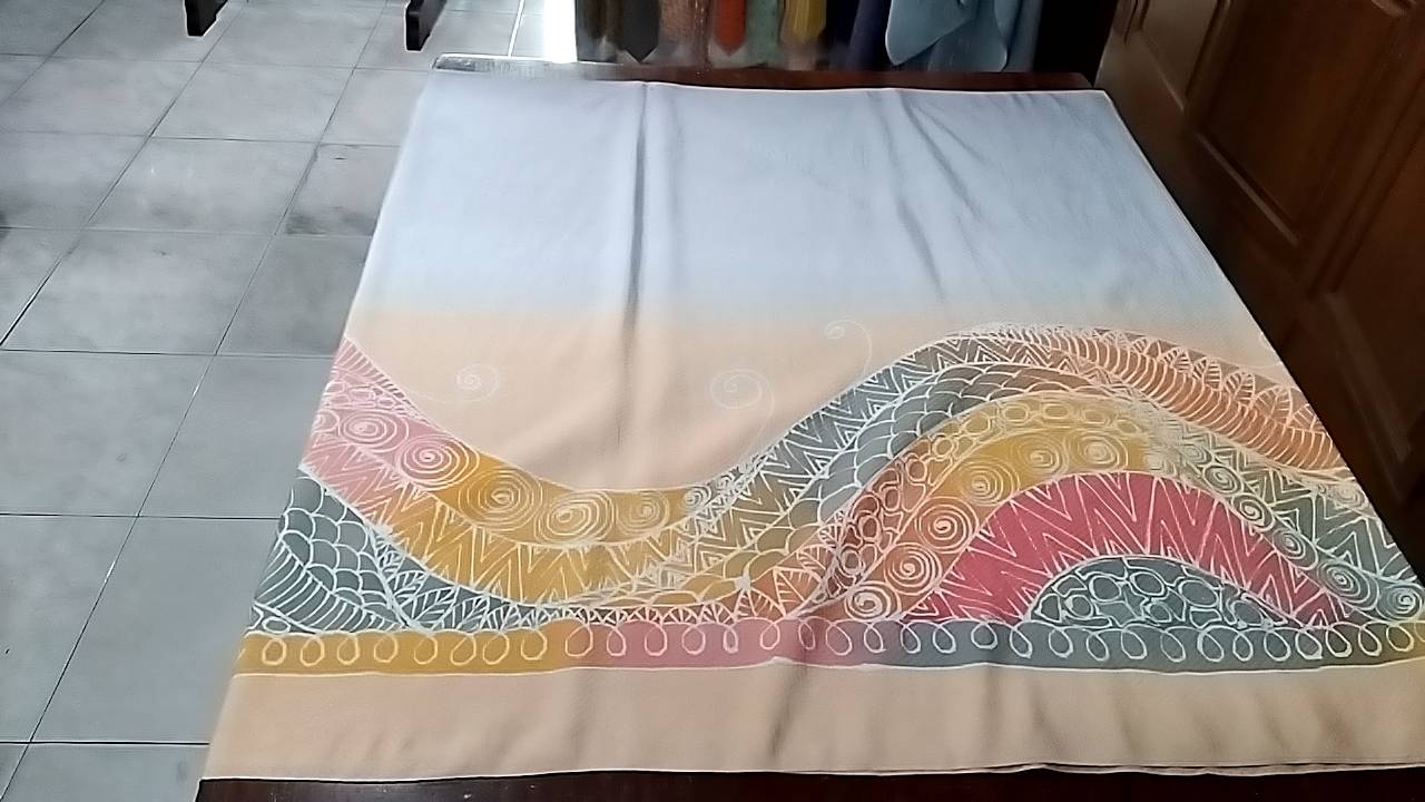 Thai Silk Batik Silk Gray (SKU-43636)