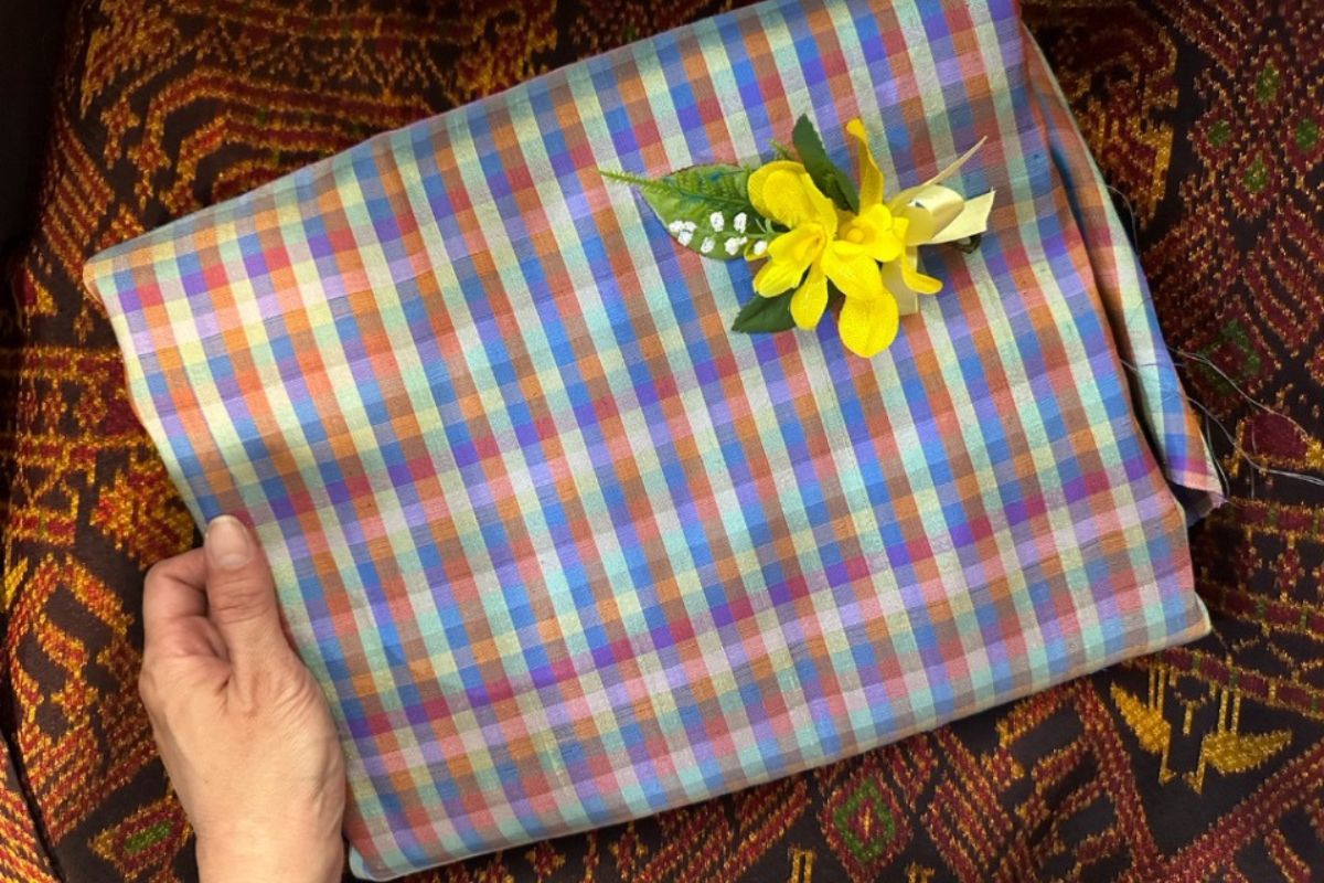 Thai Silk Checked / Plaid Weave Coarse texture (SKU-18007)