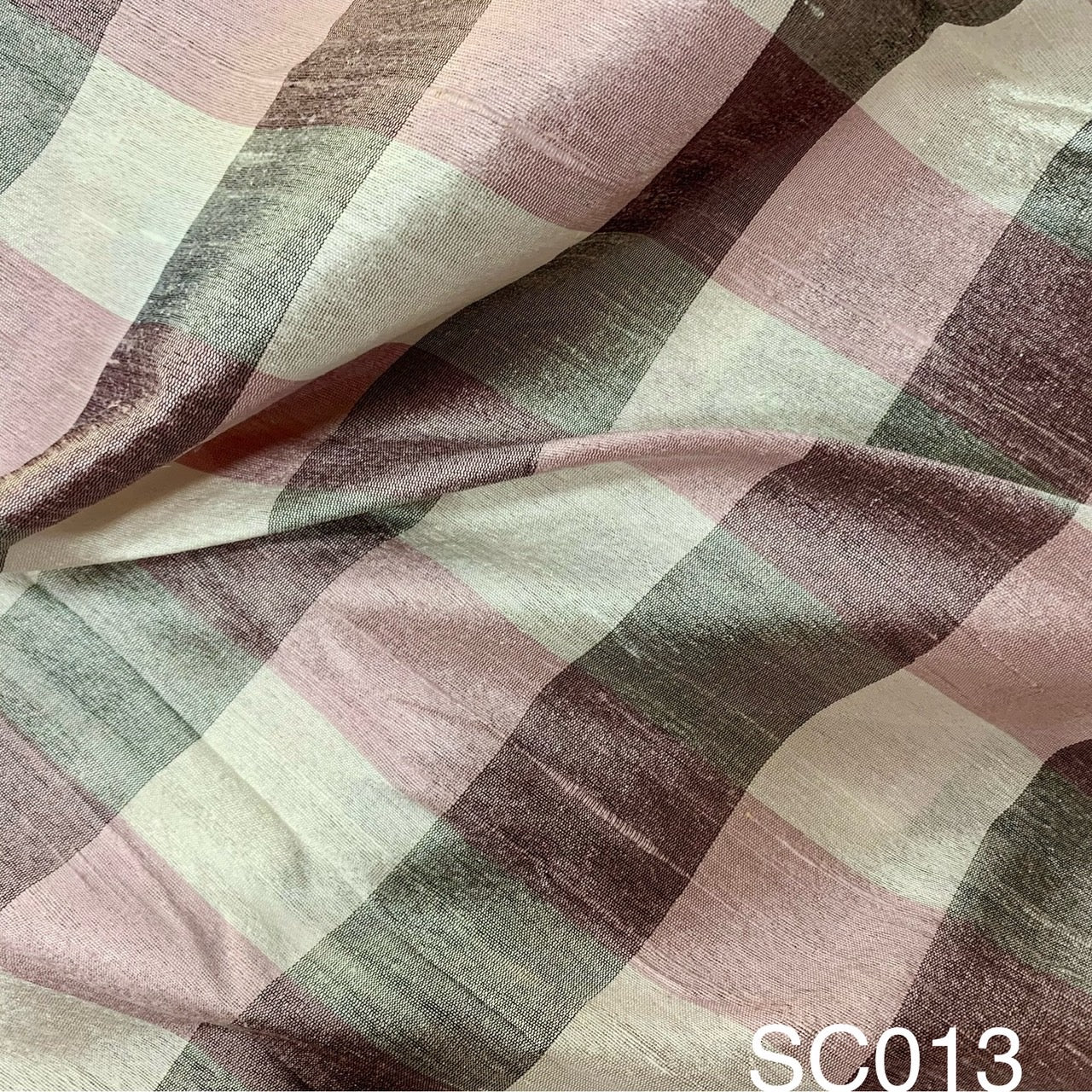 Thai Silk Checked / Plaid Weave Coarse texture (SKU-33408)