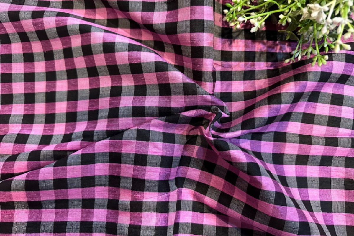 Thai Silk Checked / Plaid Weave Coarse texture (SKU-17982)