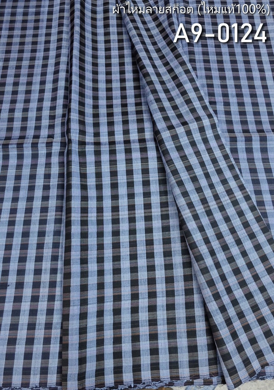 Thai Silk Checked / Plaid Weave Coarse texture (SKU-26650)