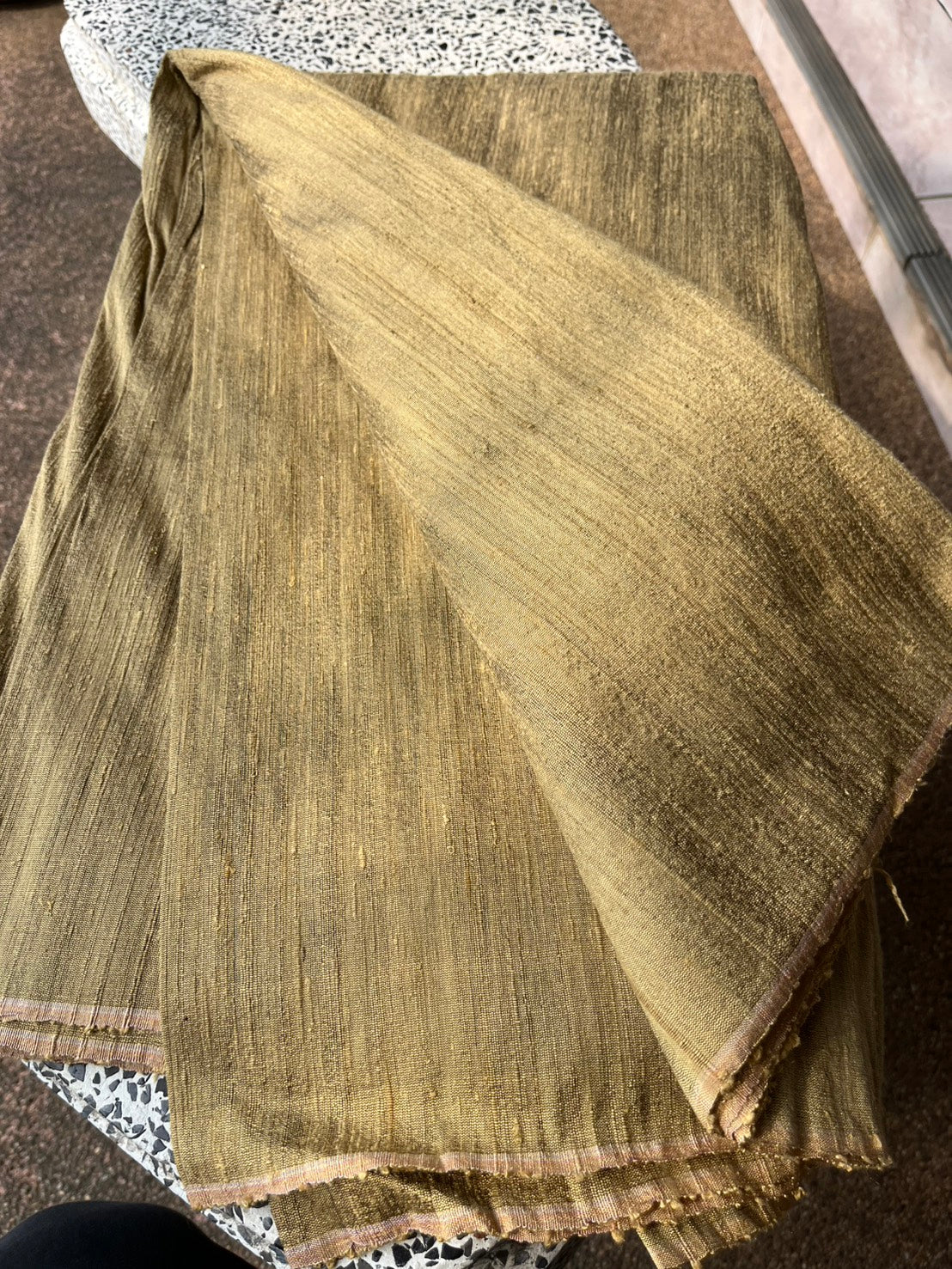 Thai Silk Plain Weave Coarse Handwoven Gray Coarse texture (SKU-39396)