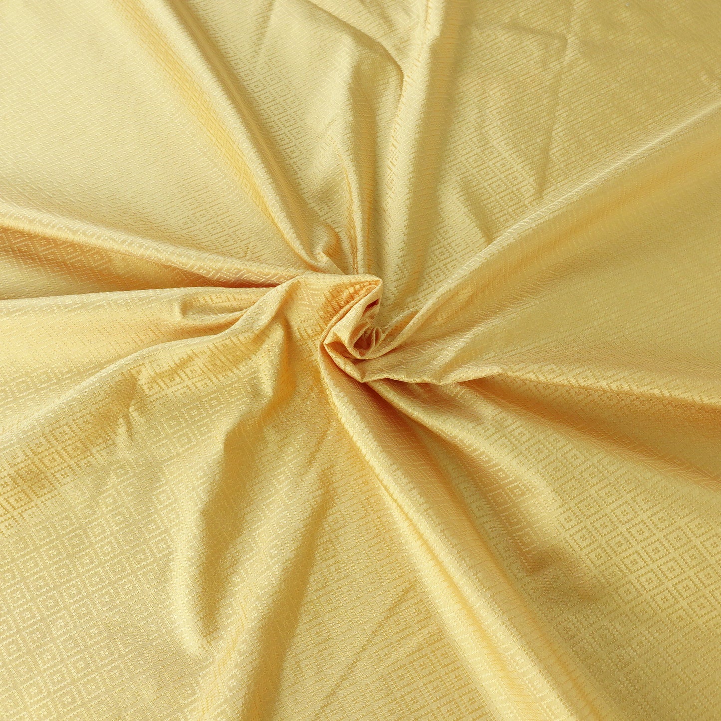 Thai Silk Plain Weave Brocade Yellow (SKU-15555)