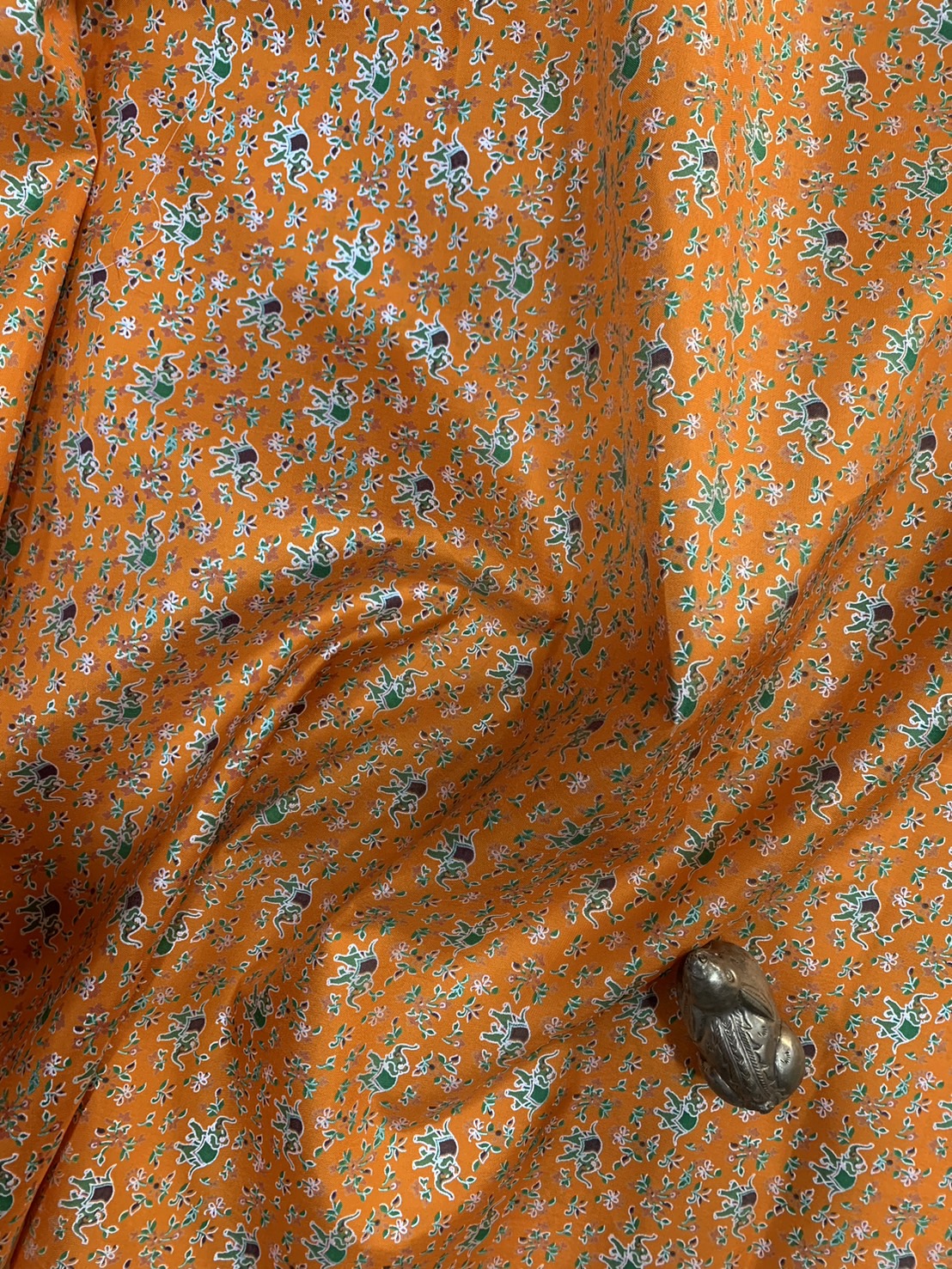 Thai Silk Printed Silk Yellow (SKU-25088)