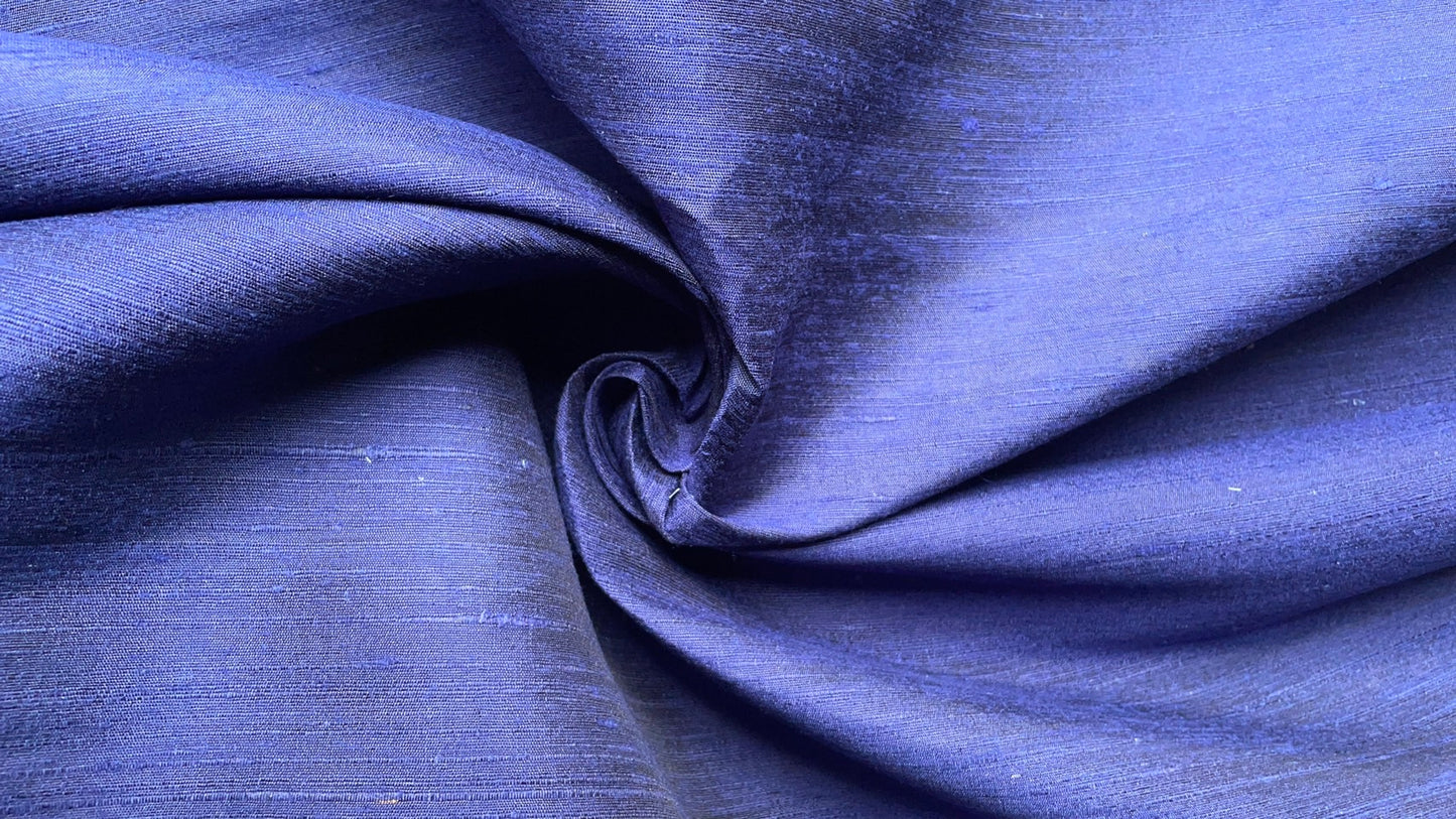 Thai Silk Plain Weave Coarse Handwoven Blue Coarse texture (SKU-44367)