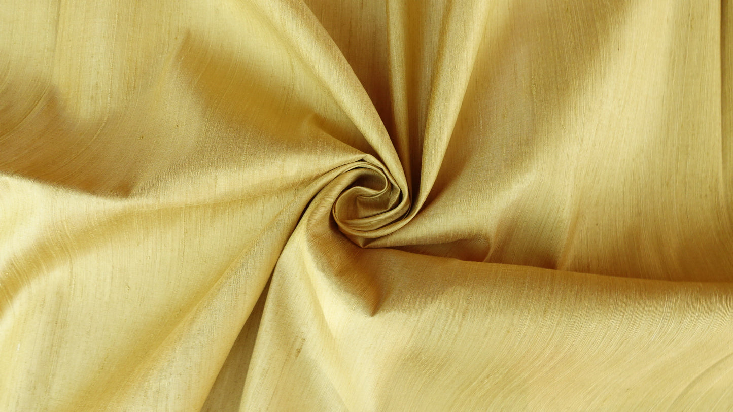 Thai Silk Plain Weave Coarse Handwoven Yellow Coarse texture (SKU-41602)