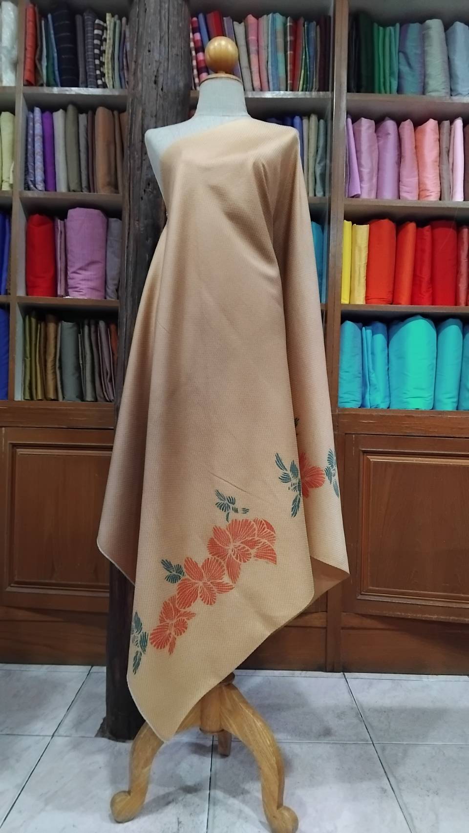 Thai Silk Batik Silk Orange (SKU-40158)