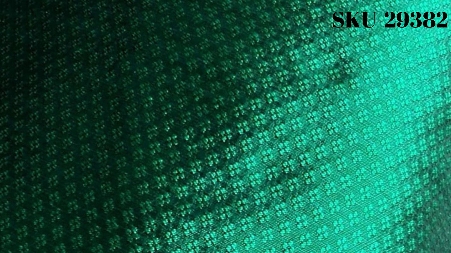 Thai Silk Plain Weave Brocade Green (SKU-29382)