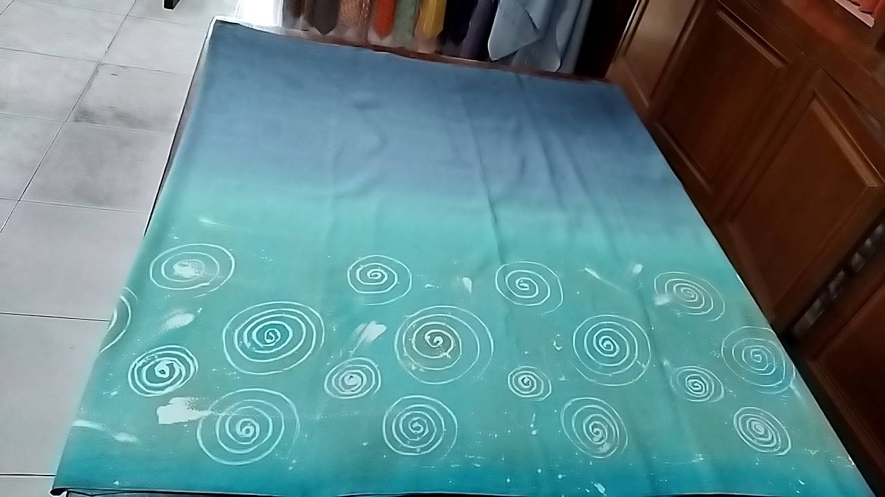 Thai Silk Batik Silk Blue (SKU-43634)