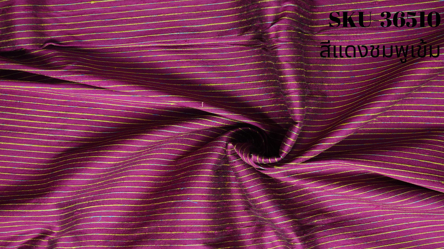 Thai Silk Striped Weave Pink (SKU-36510)