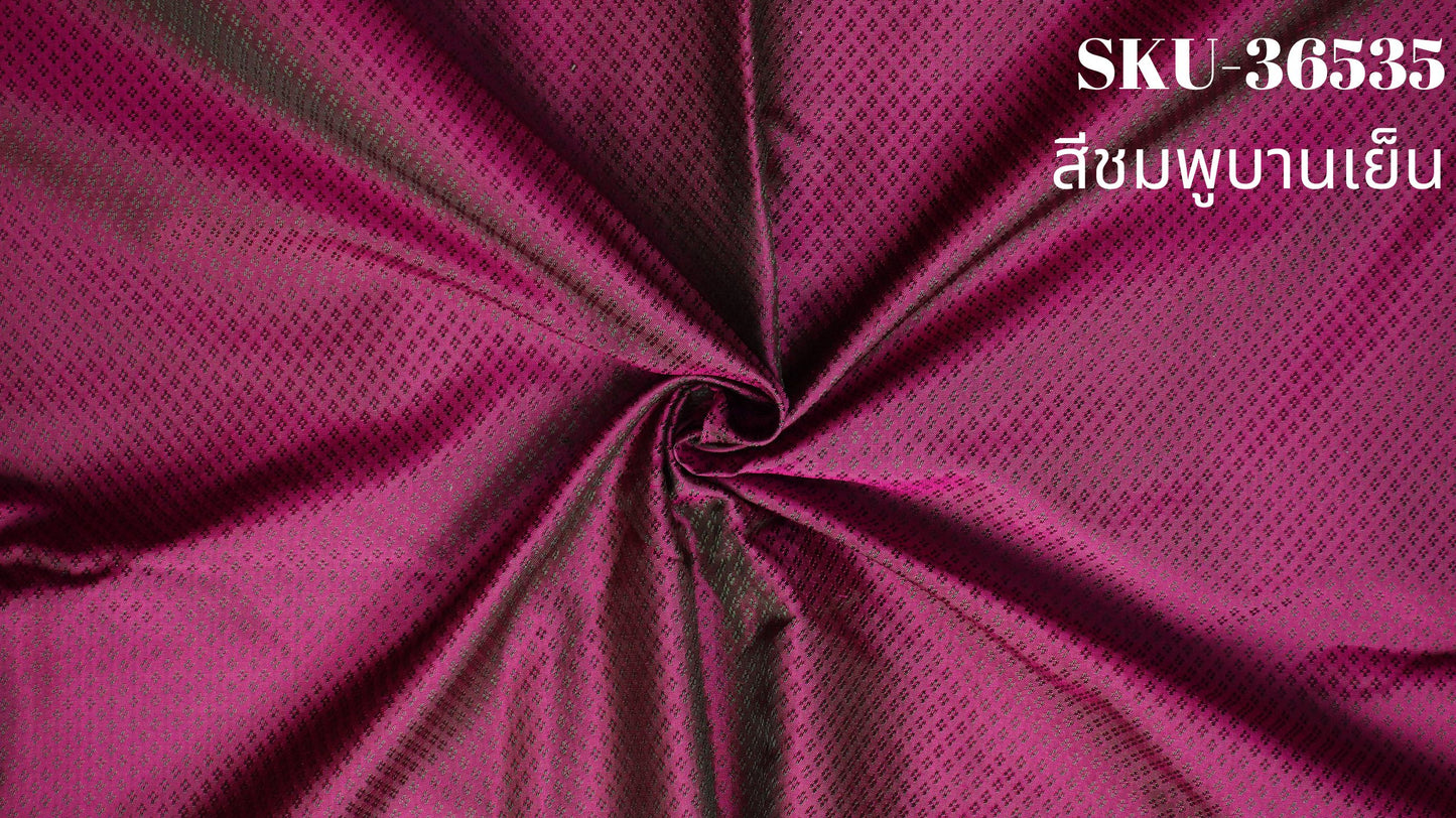 Thai Silk Plain Weave Brocade Pink (SKU-36535)
