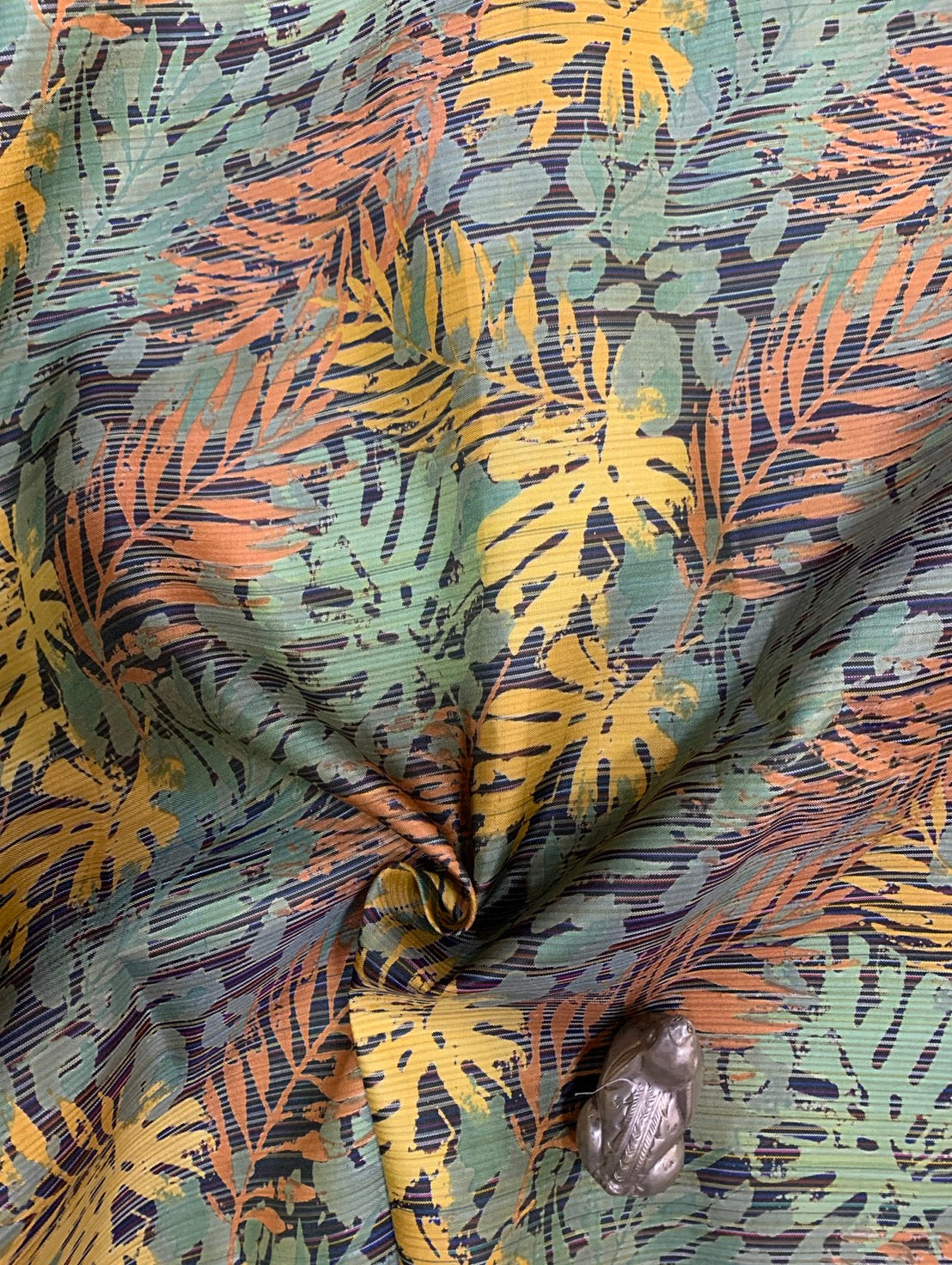 Thai Silk Printed Silk Gray Coarse texture (SKU-25081)