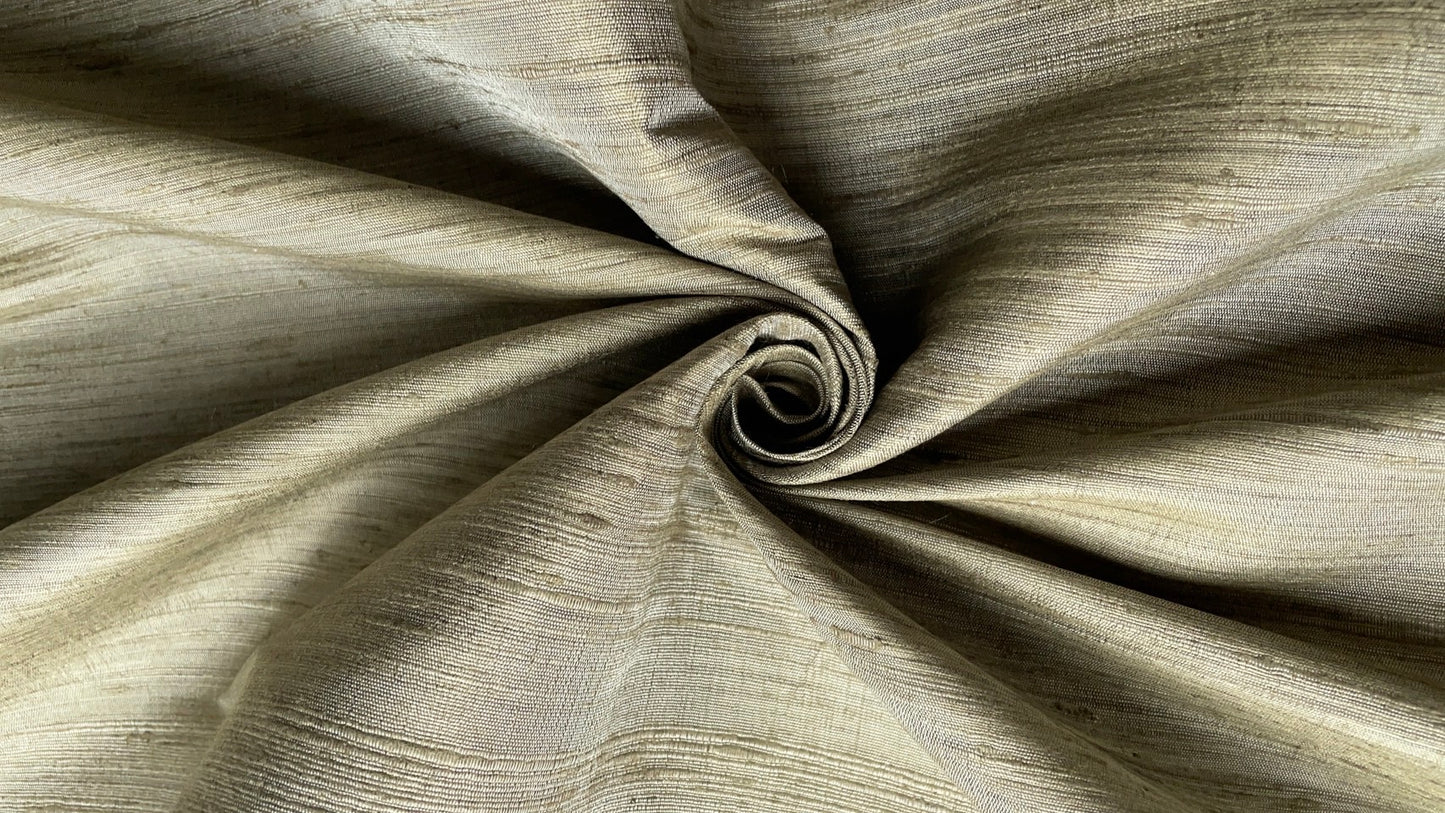 Thai Silk Plain Weave Coarse Handwoven Gray Coarse texture (SKU-44364)