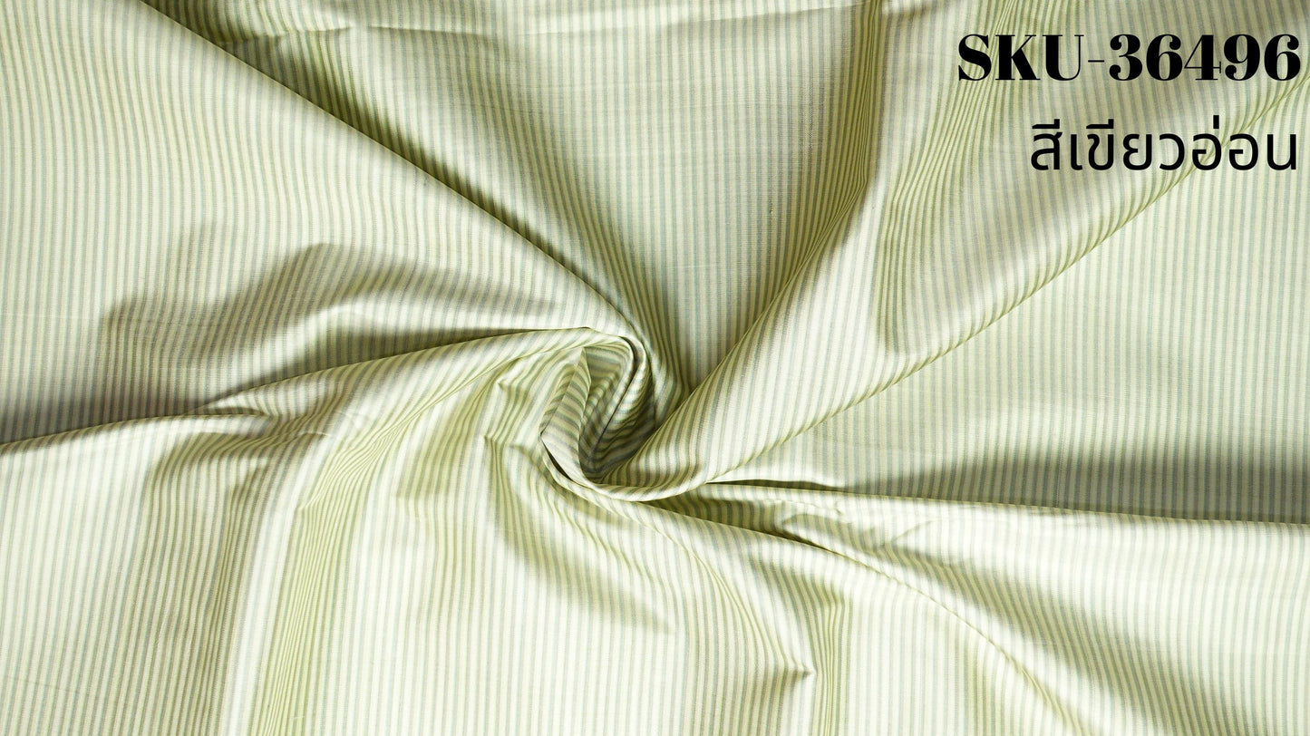Thai Silk Striped Weave Green (SKU-36496)