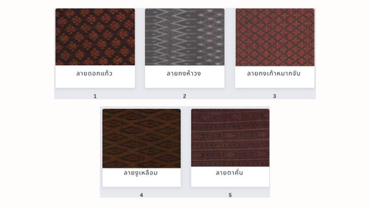 What kind of patterns are there in Thai silk? Let's see.