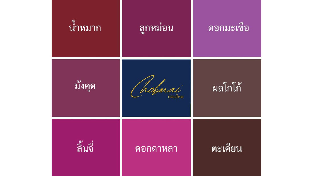 Names of various colors in natural view