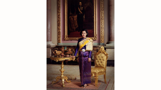 Purple silk, the color of Her Royal Highness Princess Maha Chakri Sirindhorn. Princess Maha Chakri Sirindhorn