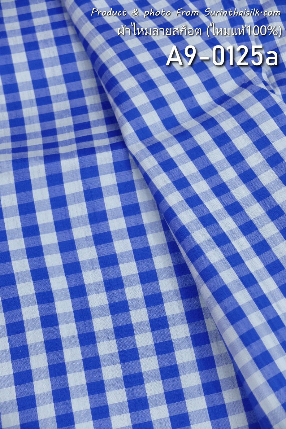 Thai Silk Checked / Plaid Weave White Coarse texture (SKU-38220)