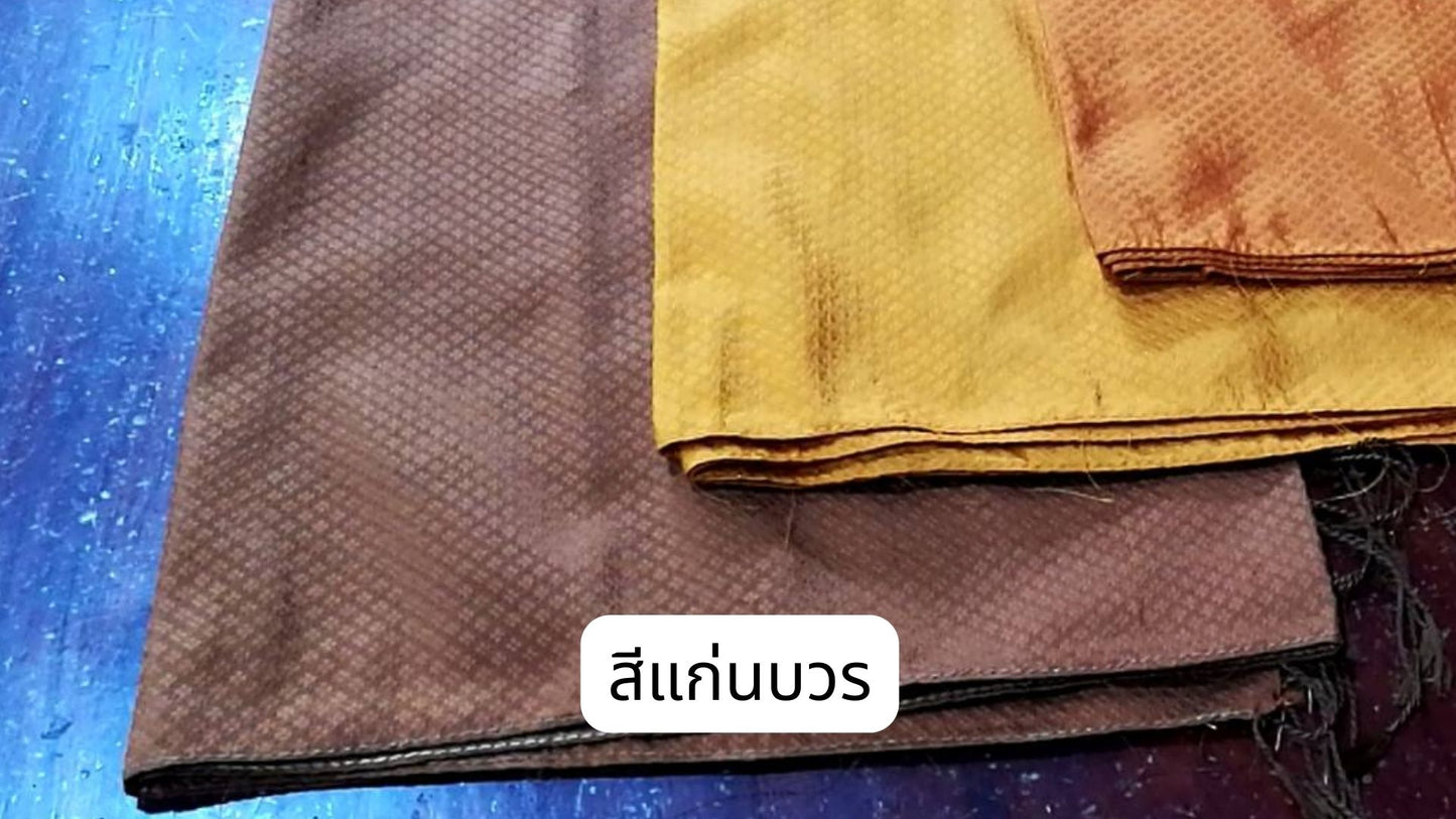 Chest cloth for monks, real silk, woven with pepper flowers, size 30x2.50 meters (including the robe), Kaen Bowon color, code ZYB-NY-0522674